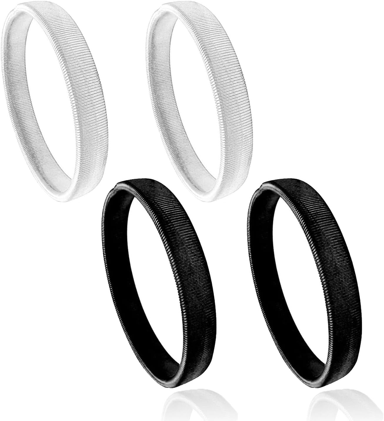 Tyrzol 4pcs Adjustable Shirt Sleeve Holders AntiSlip Metal Stretchy