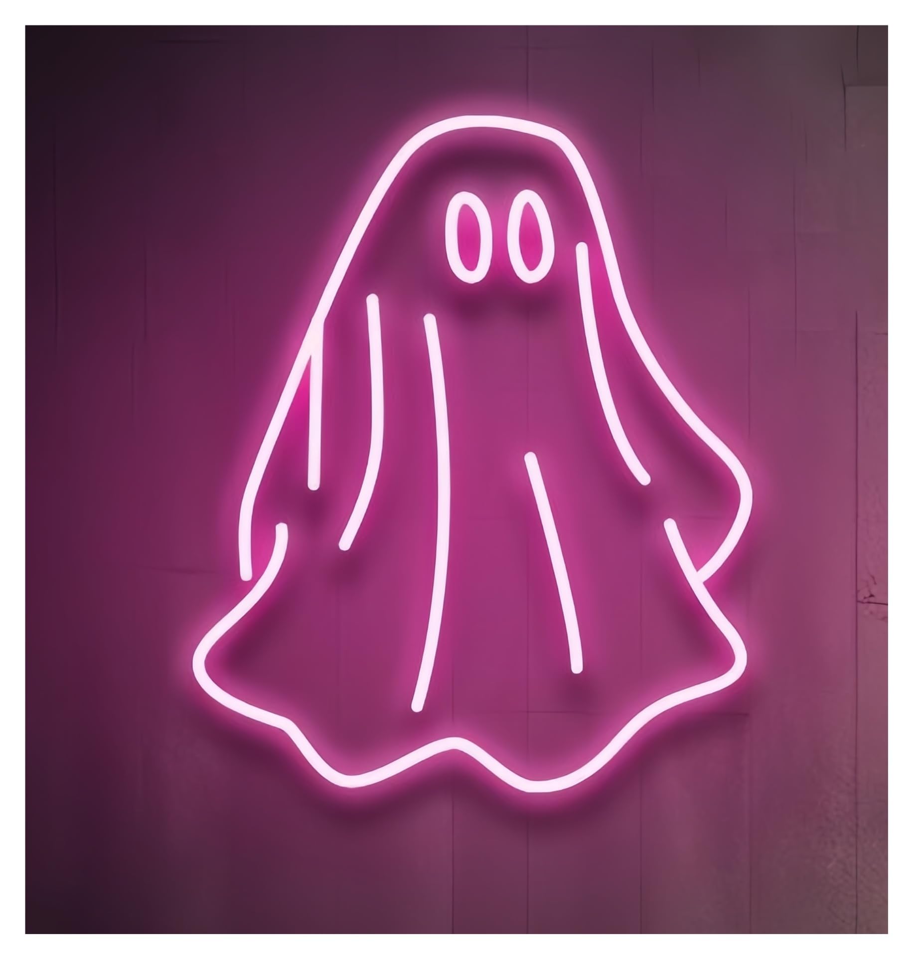 RONGCH Hanging Art Signs Ghost Neon Sign Gameroom Bedroom Bar Livingroom Birthday Party Wall Decoration Kidroom 45cm