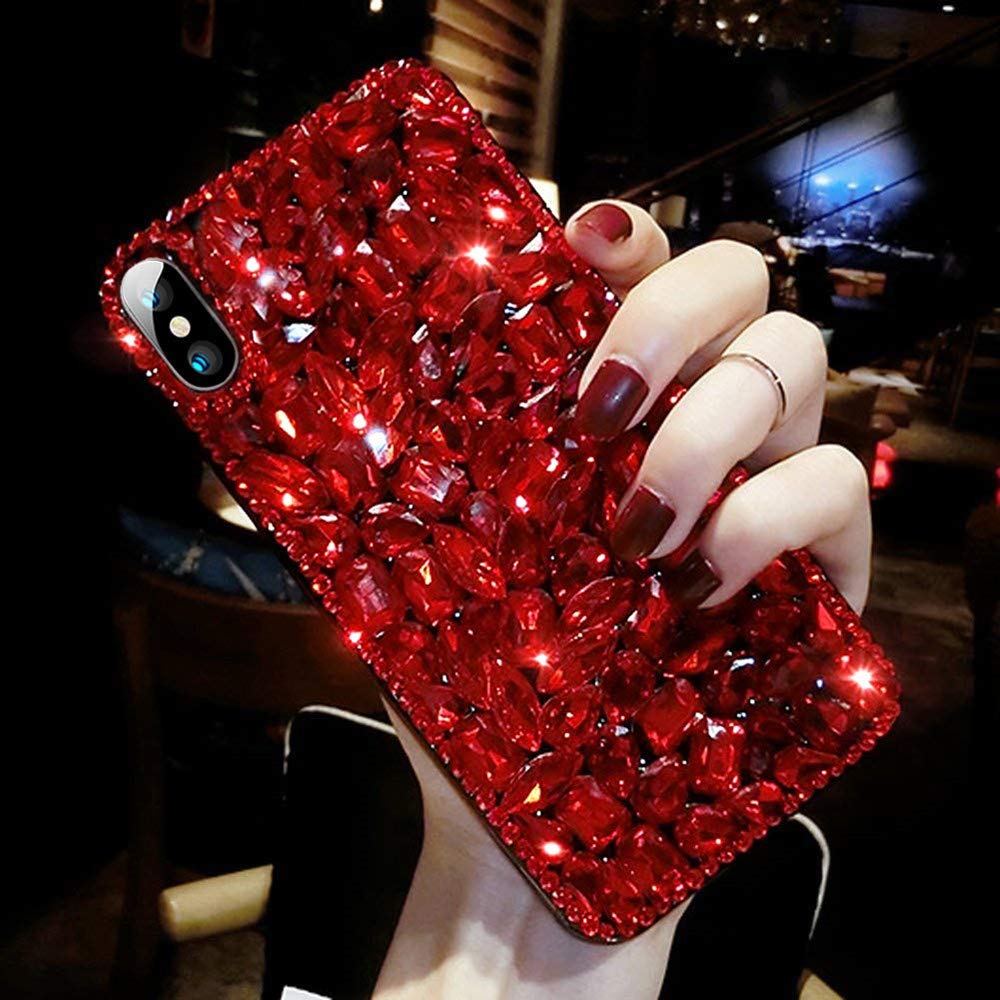 Lozeguyc Case for Samsung Galaxy Note 10 Plus,Samsung Note 10 Plus Stylish Pretty Bling Beauty TPU Case Slim Hybrid Shockproof Bumper Raised Edge Cover for Galaxy Note 10 Plus for Girls Women-Red