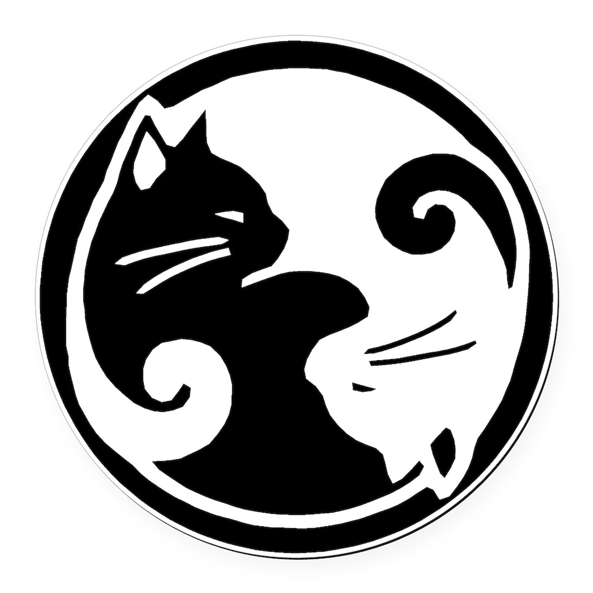 CafePress Yin Yang Cats 5.5