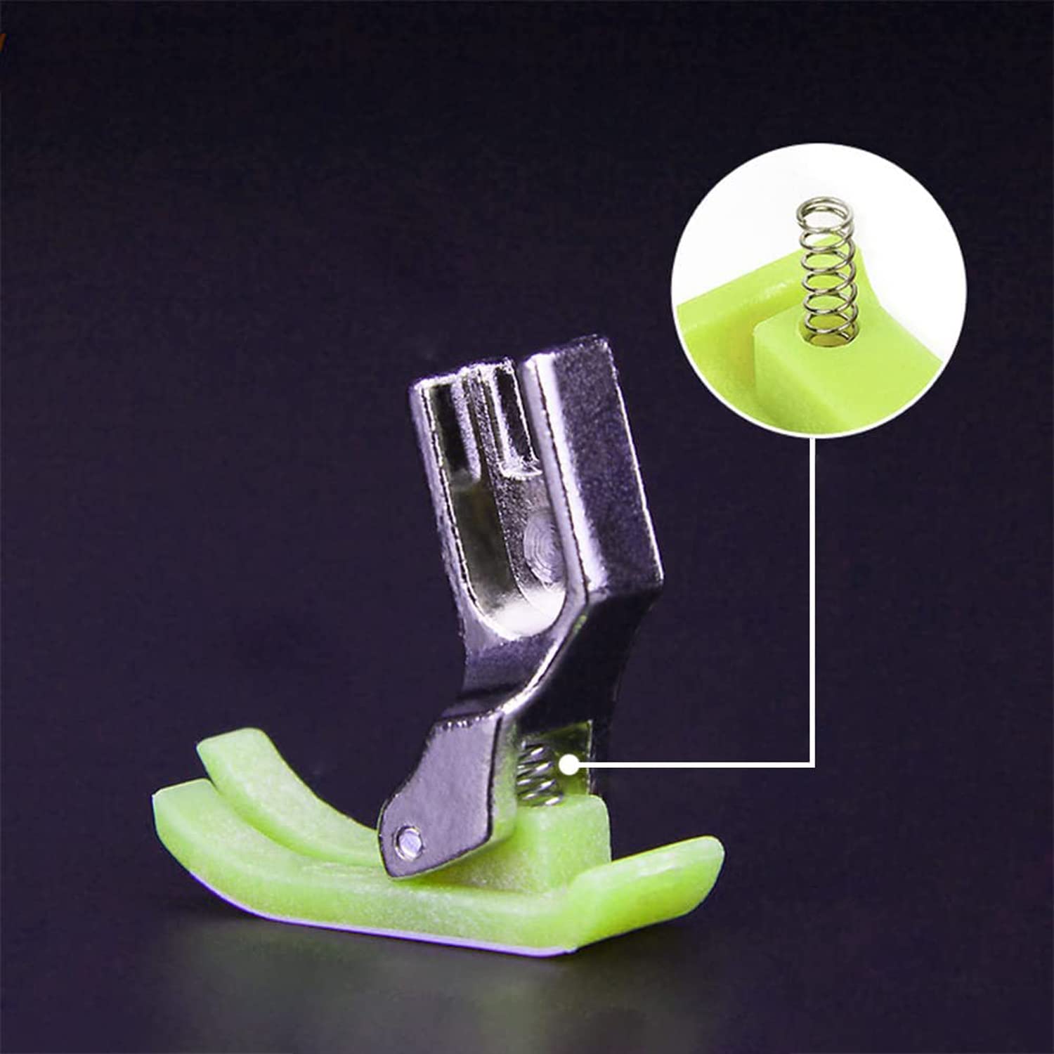 Jasol 2 Pic Non-Stick Sewing Presser Foot Industrial Needle Machines Steel PVC MT-18 Teflon Pressure Foot White & Yellow — Amazon image 5