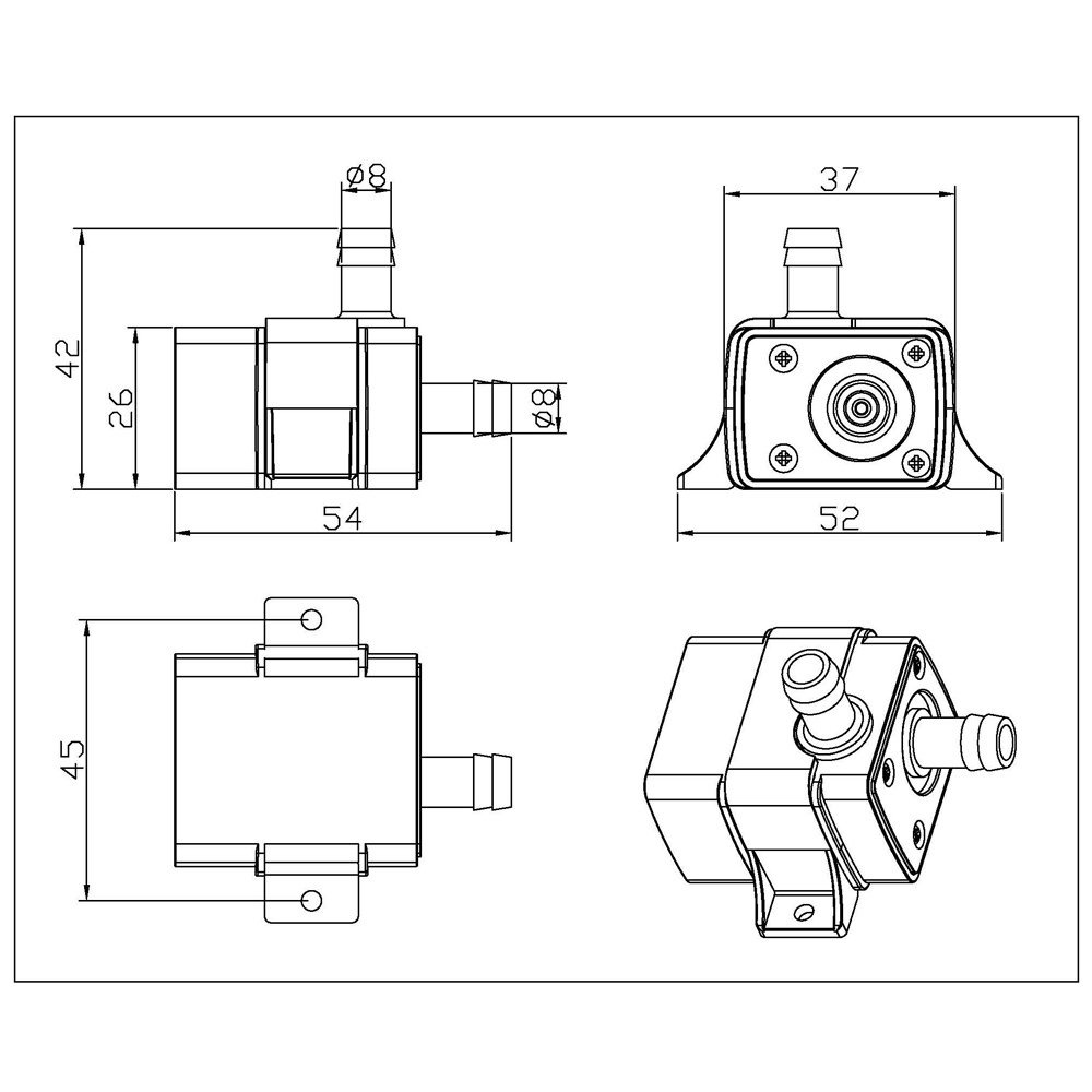 Decdeal Ultra Cichy Mini DC12V Micro Pompa Wody Oleju Wodoodporne Źródło Zatapialne Akwarium obiegu 240L/H 5W Podnoszenie 3M 0~100 ℃