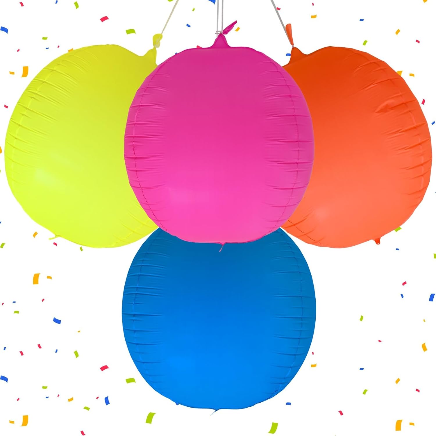 Mega-L Glow in the Dark Party Supplies,4 pcs 32 inch Round Neon Balloons for Glow Party Arches/Garlands,Glow Under Black Lights,Used for Neon Party,80s Party, Birthday, Weeding, Carnivals, Raves - Image 9