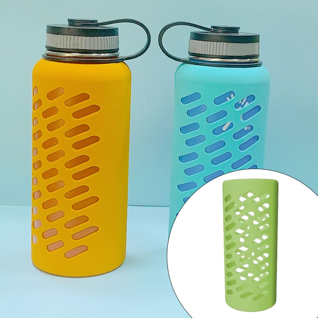 10 set di coperture protettive in silicone professionali per bottiglie d'acqua, accessori di ricambio per 40-32-1134 ml, verde prato S