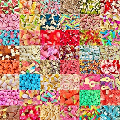 BG Custom Quality Pick & Mix Sweets - Large Retro Candy Create Your Own 800g Pouch Jelly Gummy Chewy Fizzy Sour Sweeties Cover