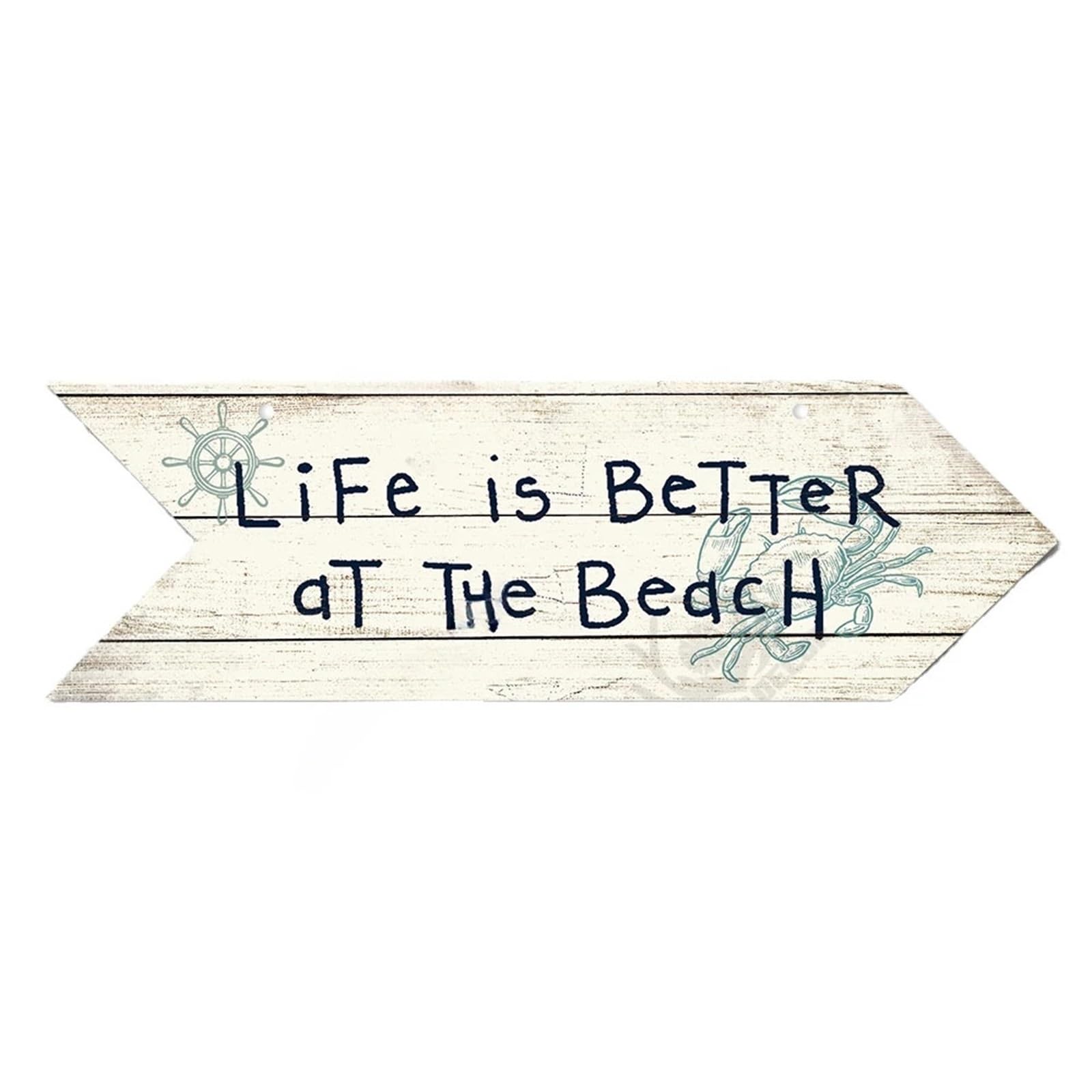 Wooden Arrows Beach Arrow Wooden Sign Seaside Road Guide Wall Decoration Indicator Hanging House Plaque Decor