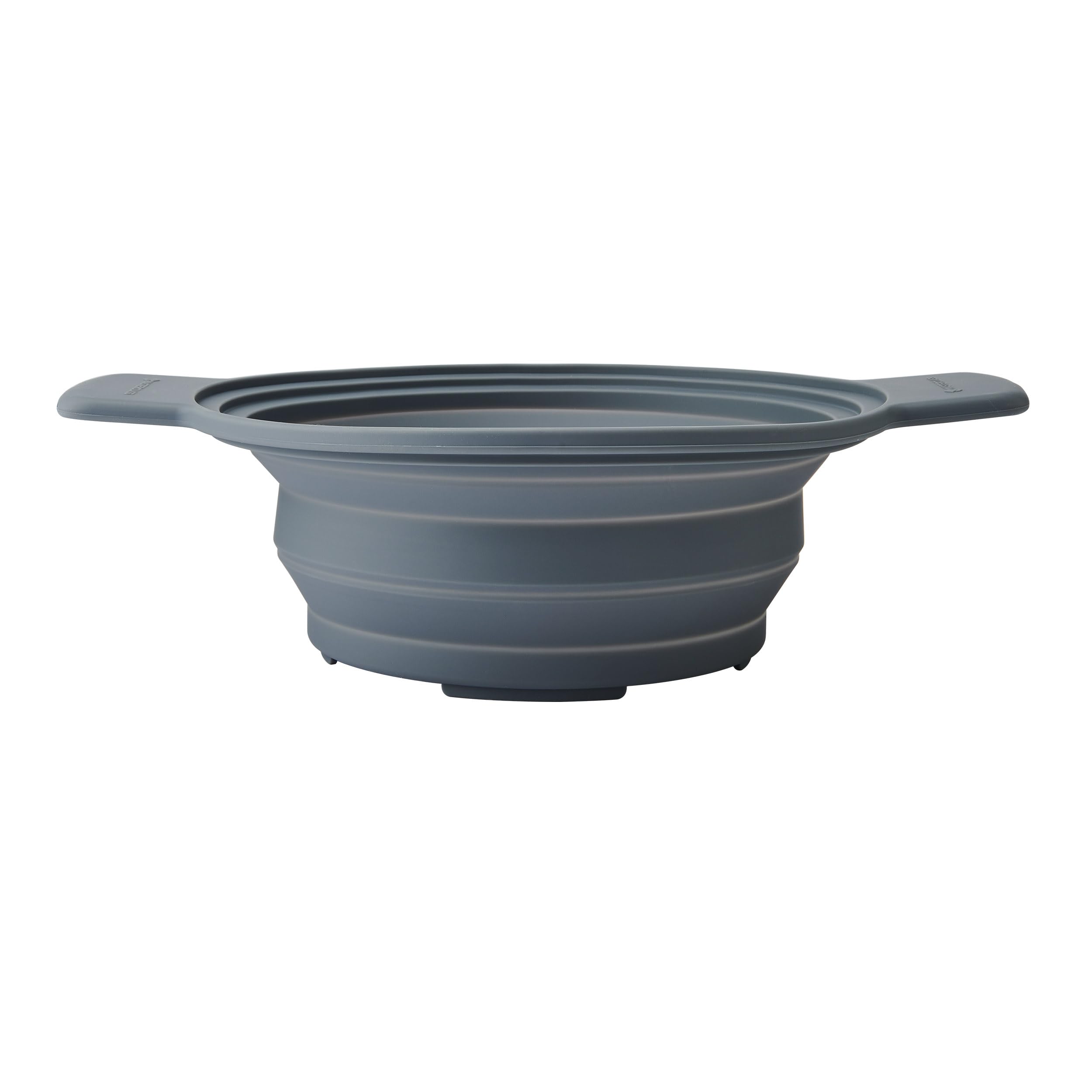 MasterClass Silicone All-in-One Steam Strainer Colander With Handles,Heat Resistant Non-Toxic Space Saving Collapsible Portable Pasta Rice Vegetable Drainer Steamer, Fits Inside a Csserole Dish