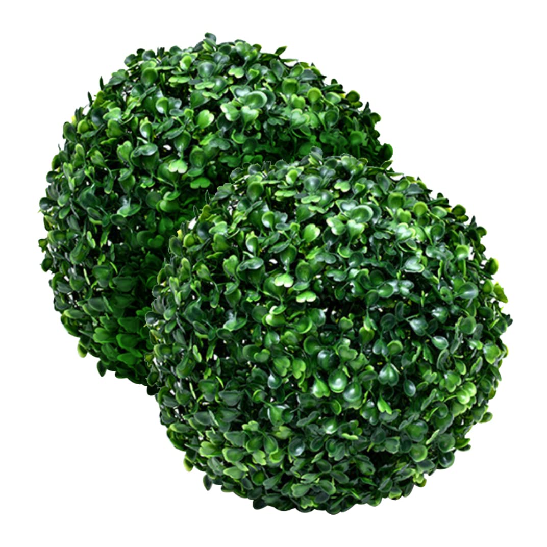 Ball topiaire artificiel haut de gamme de 23cm, lot de 2 boules de plante artificielle denses