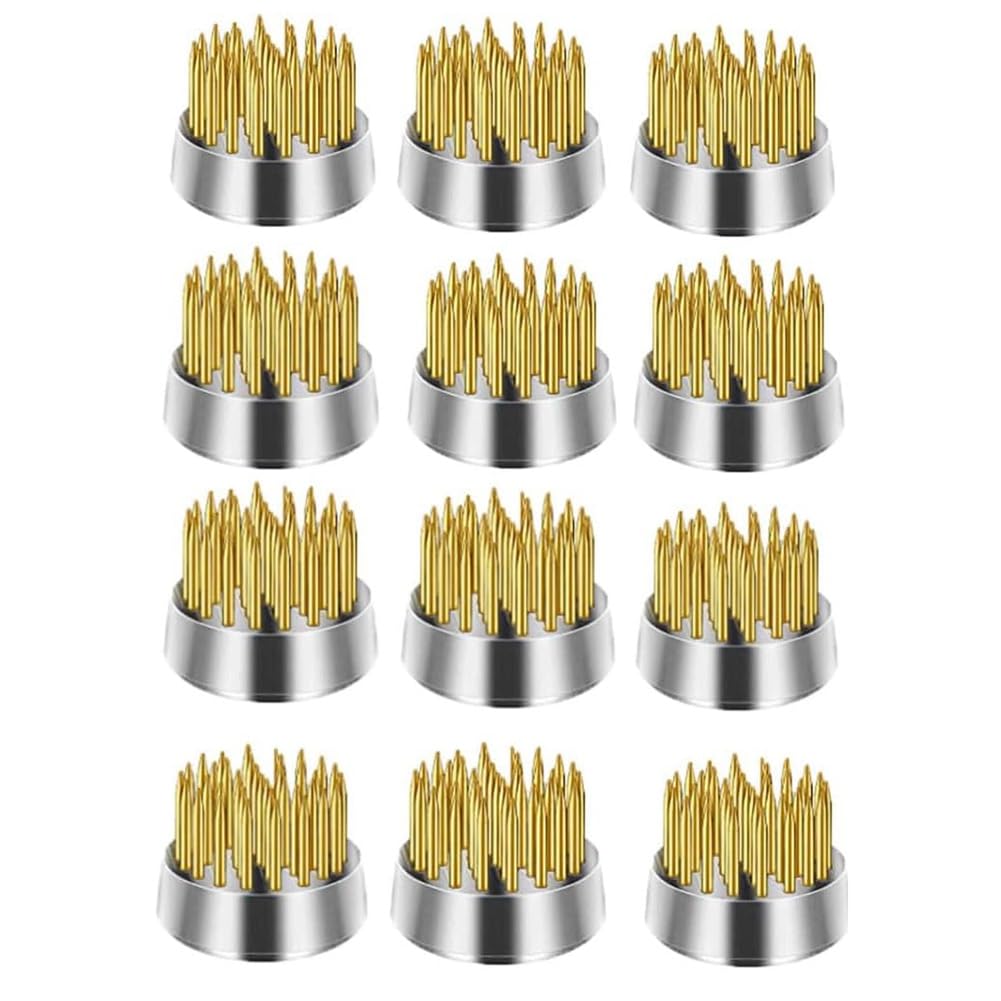CTRLZS 12PCS Flower Frog, Kenzan Pin Frog Round Brass Flower Holder, Flower Frogs for Arrangements Vase, Floral Fixed Tools
