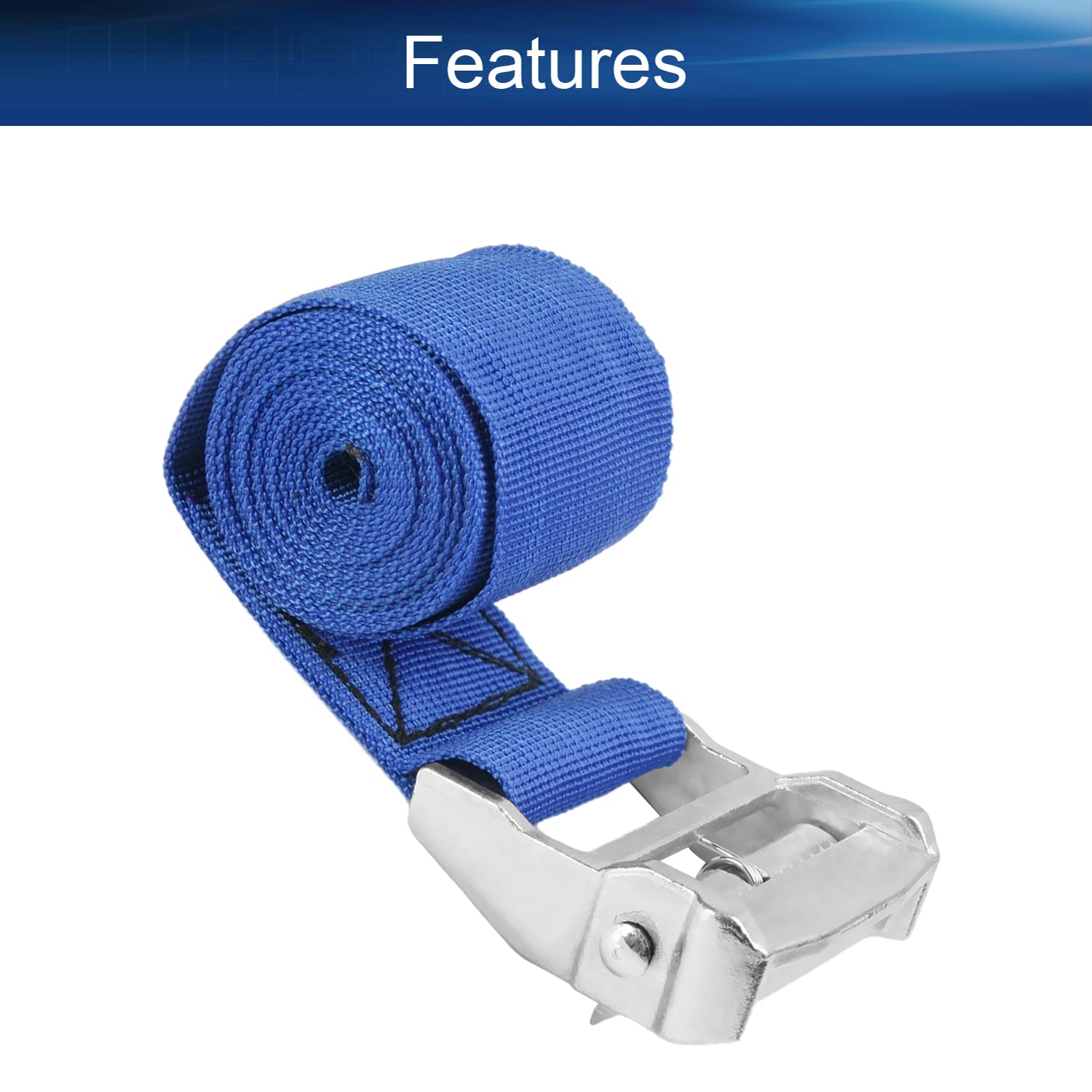 4Pcs Lashing Strap Tie Down Cargo Lash Strap Cam Buckle Luggage Camping