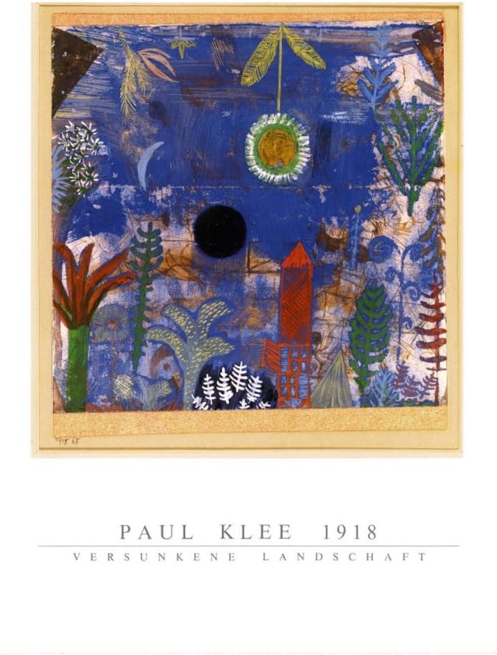 Versunkene Landschaft, 1918 Art Print Fine Art Poster Print by Paul Klee, 20x28