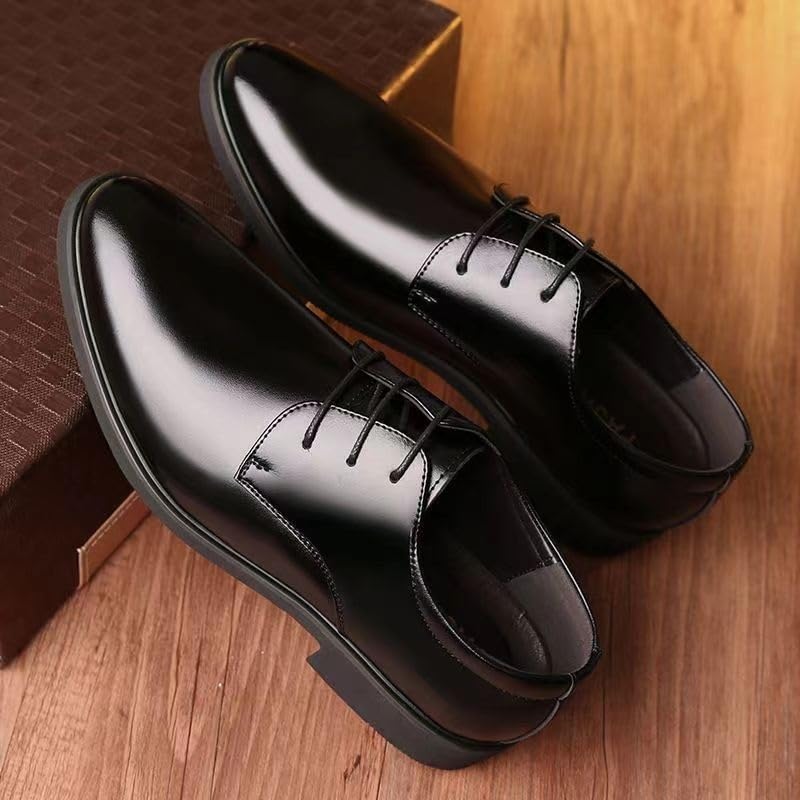 Men’s Wedding Formal Dress Shoes Oxford Classic Lace-Up Leather Business Office Footwear for Groom Outfit Style2