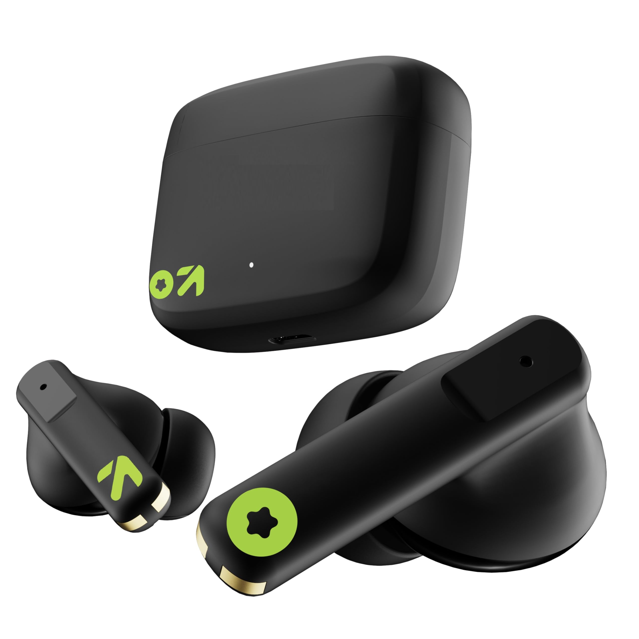 Boult Z60 Wireless Earbuds with 60h Playtime, 4-ENC Calling Mic, Latest Bluetooth 5.4, 13mm drivers for Deep bass, 45ms Low Latency, Type-C fast charging, Touch control & IPX7 Waterproof (Reven Black)