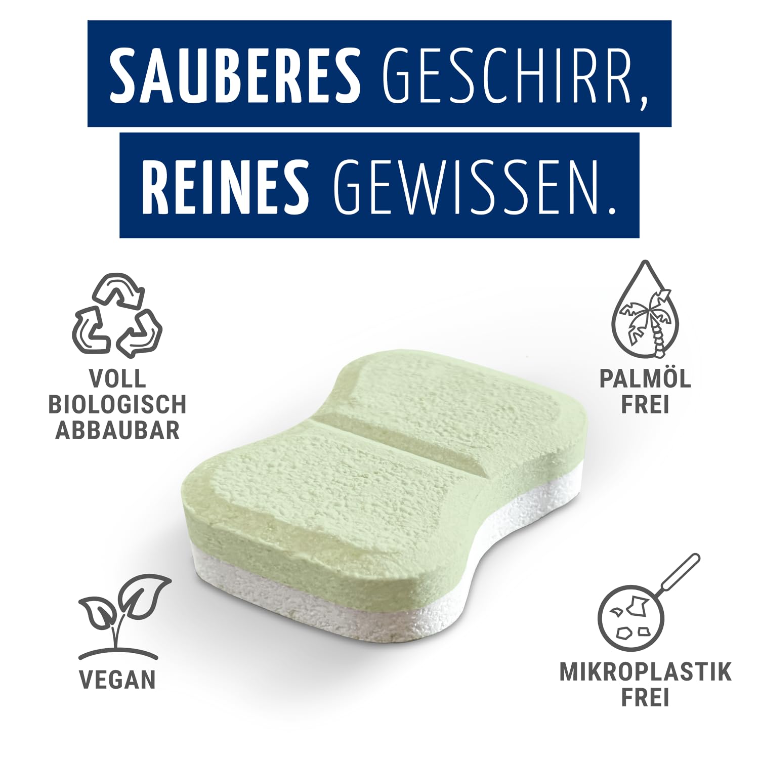 claro Classic Pastilles lave-vaisselle écologiques, 120 lavages | Film hydrosoluble, formule végane, sans phosphate, chlore ni huile de palme, Écolabel européen, fabriquées en Autriche