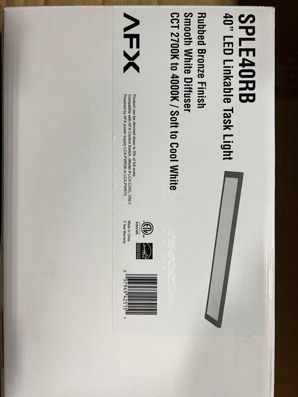 AFX Lighting SPLE40RB Slate Pro LED Panel, Oil-Rubbed Bronze