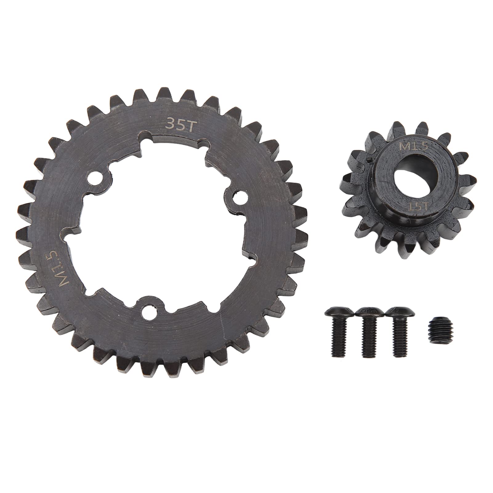 RC Car Gear Set Professioneller Stahl 35T Stirnradgetriebe Motorritzel für X Maxx 6S 1/5 RC Car (15T)