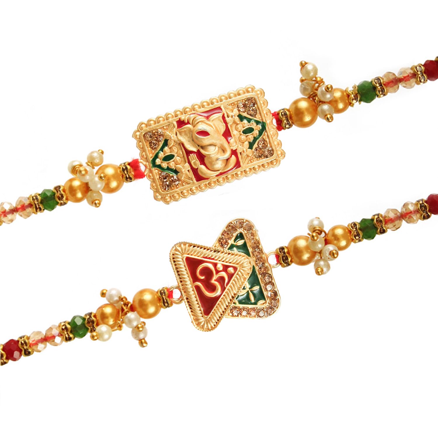 TIED RIBBONS Rakhi for Brother Set of 2 Rakhi | Rakhi Card | Roli Chawal Tika | - Raksha bandhan Rakhi Bracelet for Brother Rakhi Set of 2 | Rakhi Thread | Rakhi Gifts for Brother