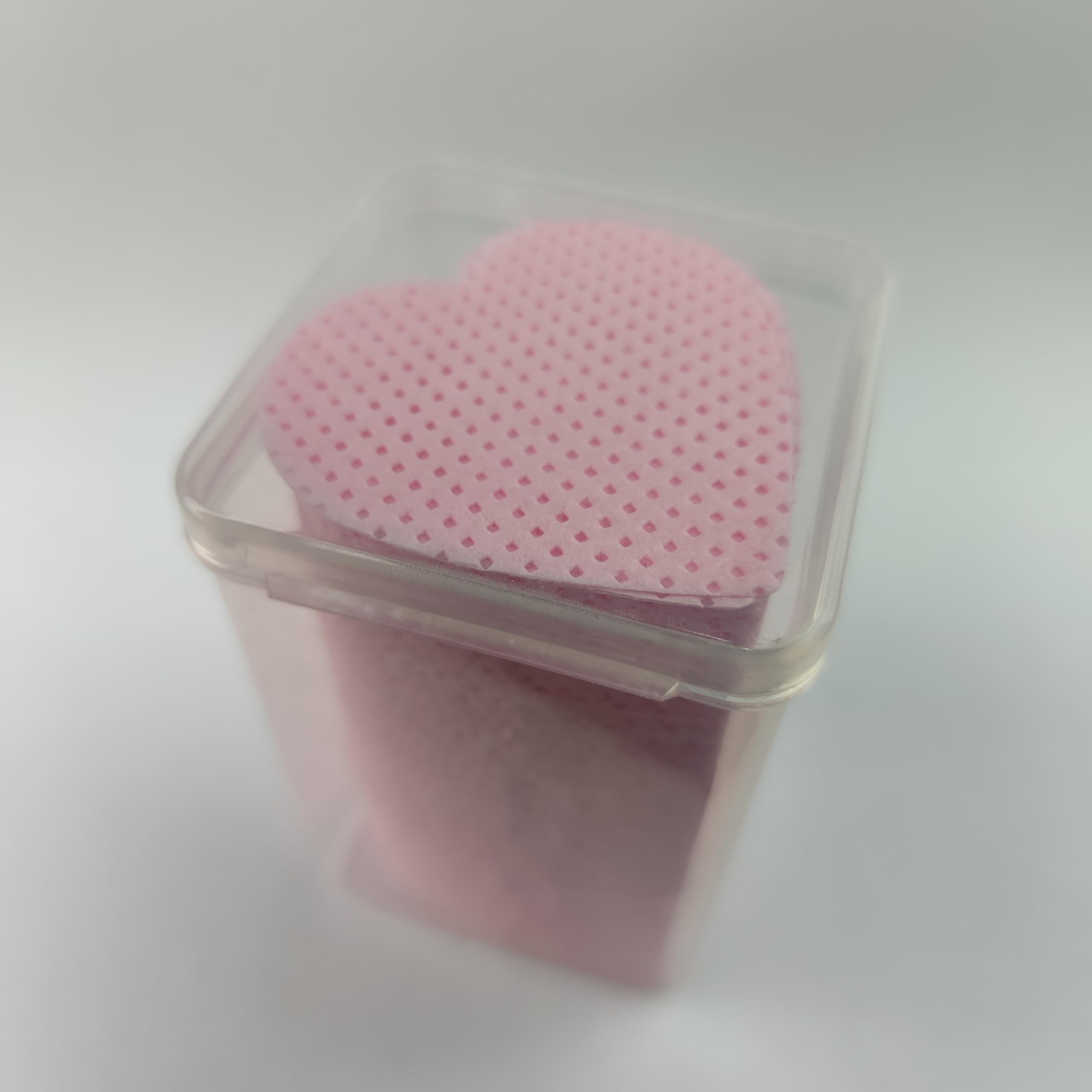 200 Pezzi Salviette Colla Ciglia, Panno Magico Senza Pelucchi, Panni per la Pulizia di Colla, Extension Ciglia, Unghie (1 Scatola) (Confezione Semplice) - (Forma di Cuore, Rosa)