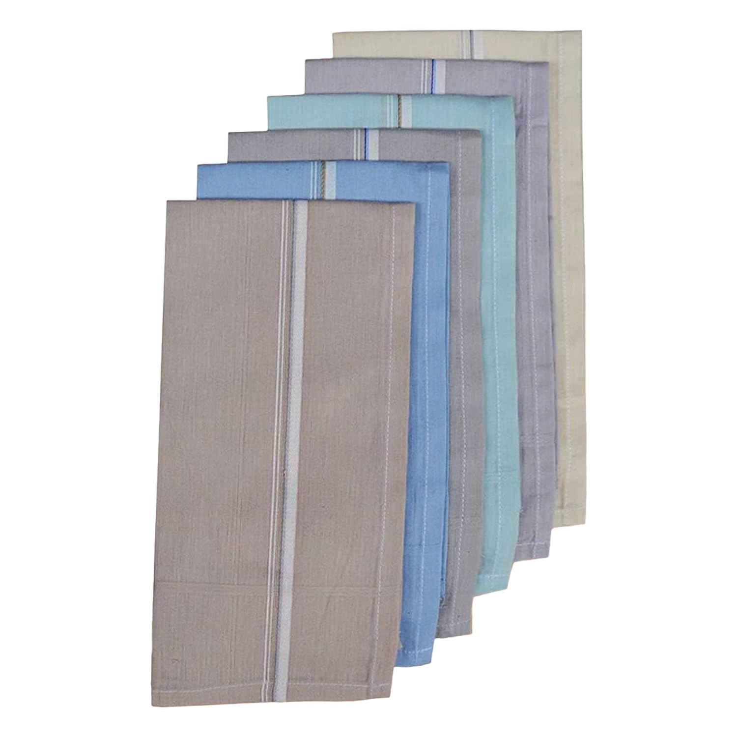 Kuber Industries Handkerchief For Men|Pocket Hanky For Men|Neat Stiched With Printed Colors " 50x50 CM"|Pack of 6 (Light Multi)-image-47