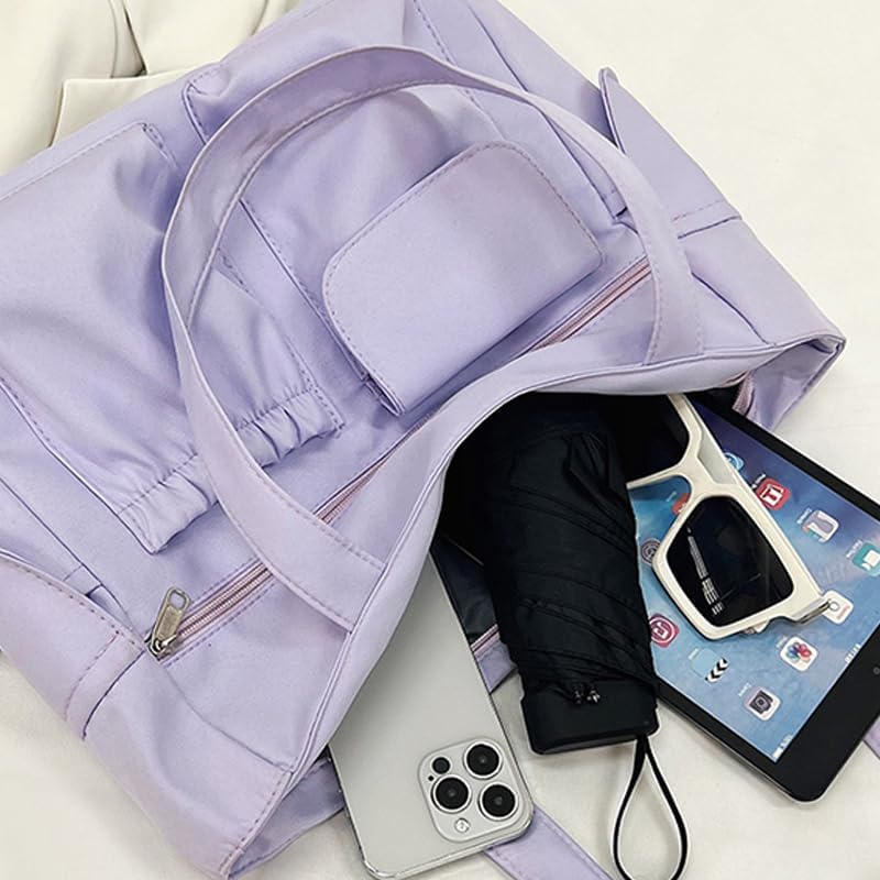 Bolso de hombro de gran capacidad con bolsillo externo: duradero, elegante y cómodo para uso diario y viajes miniatura 2