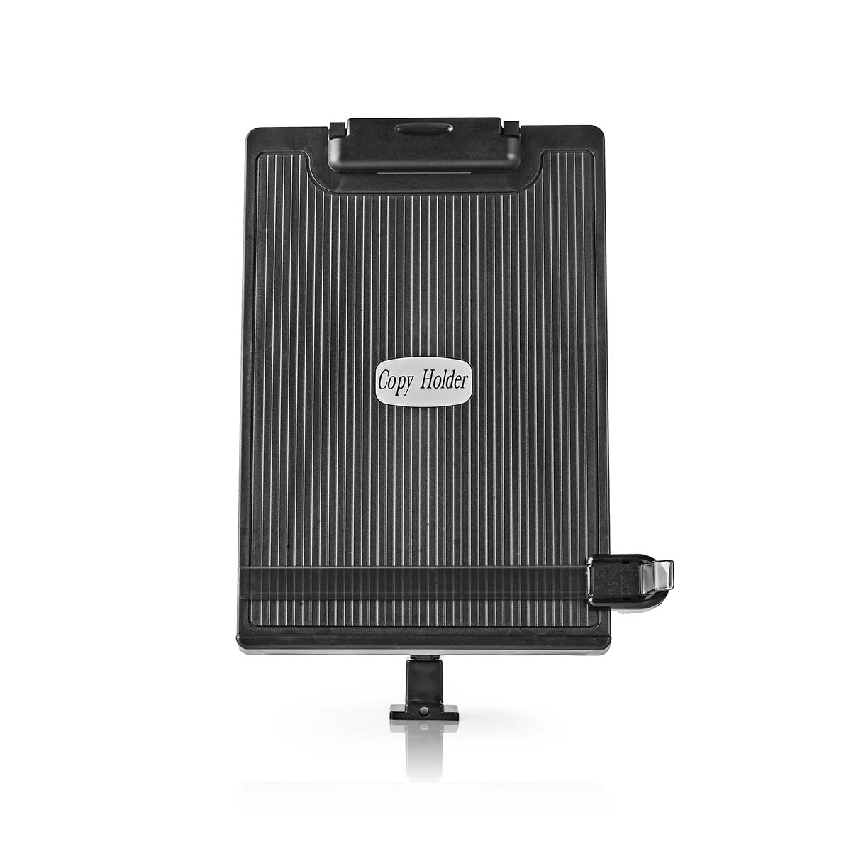 NEDIS Portadocumenti ergonomico | Completamente mobile | Supporto da tavolo | Nero Grigio/Nero, ERGOCH300BK