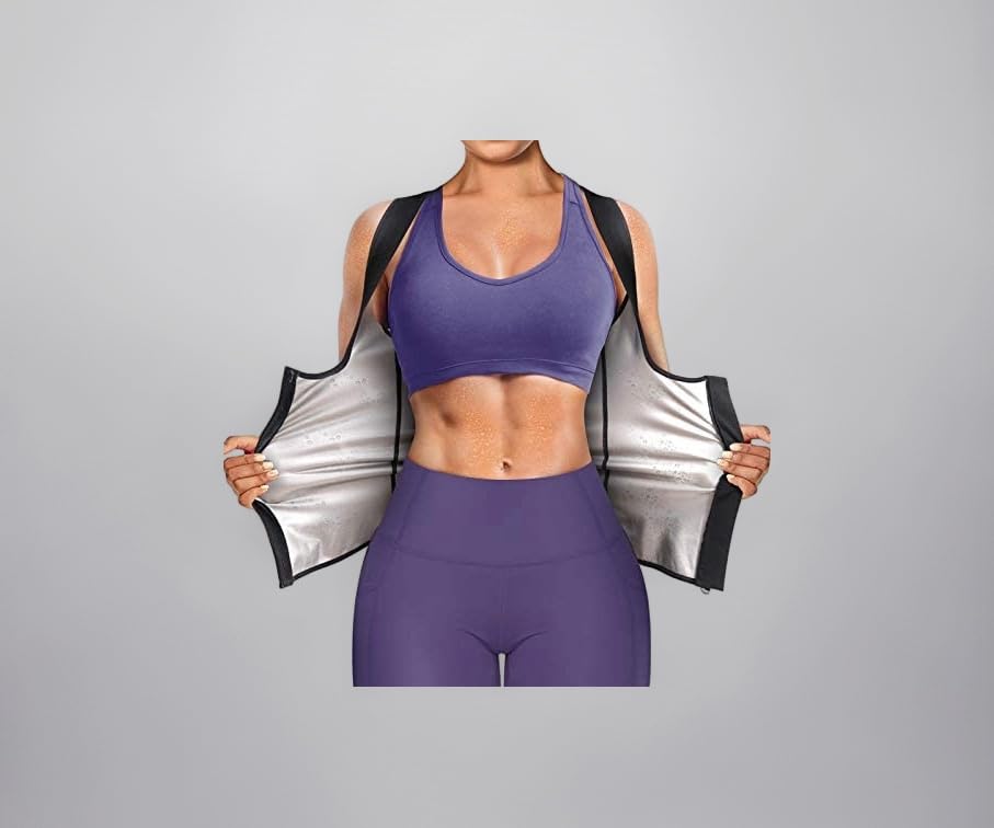 Sauna Suit for Women Waist Trainer Vest for Women Sweat Tank Top Shaper for Women with Zipper