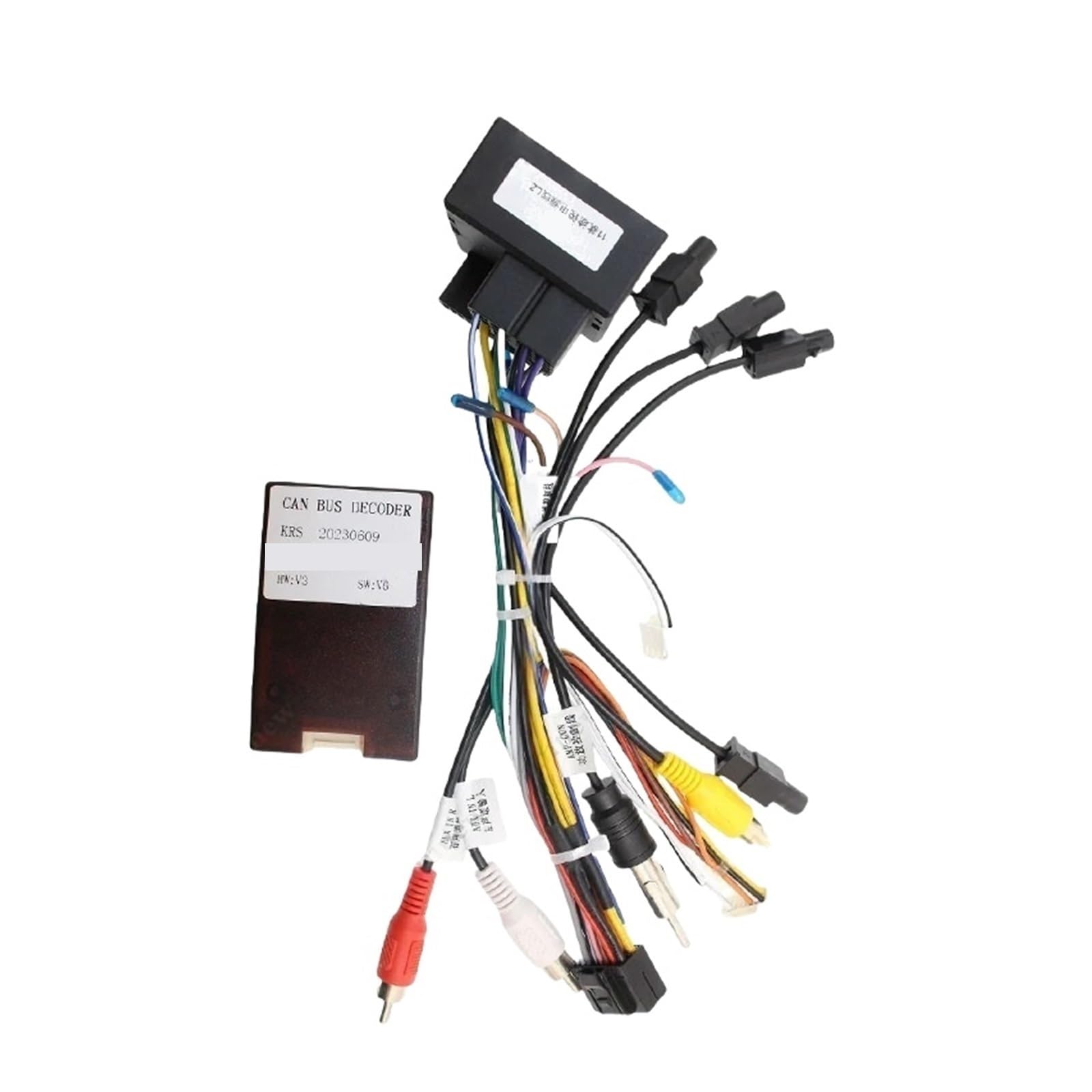 Adaptateur de faisceau de câbles 16 broches for voiture, décodeur, câble d'alimentation for autoradio Android, Compatible Pour Volkswagen Touareg 2011-2016
