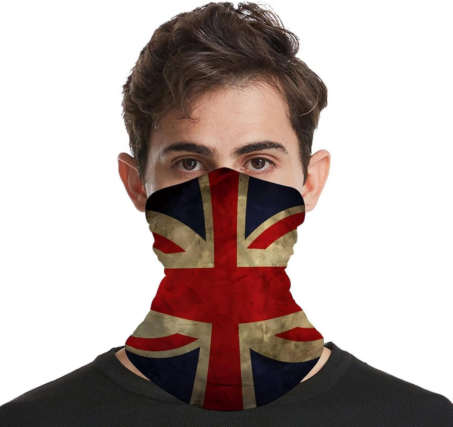 British Flag Versatile Magic Scarf Face Mask Windproof Dustproof Neck Warmer, Multi-Way Headband Beanie Wristband for Men Women All Seasons