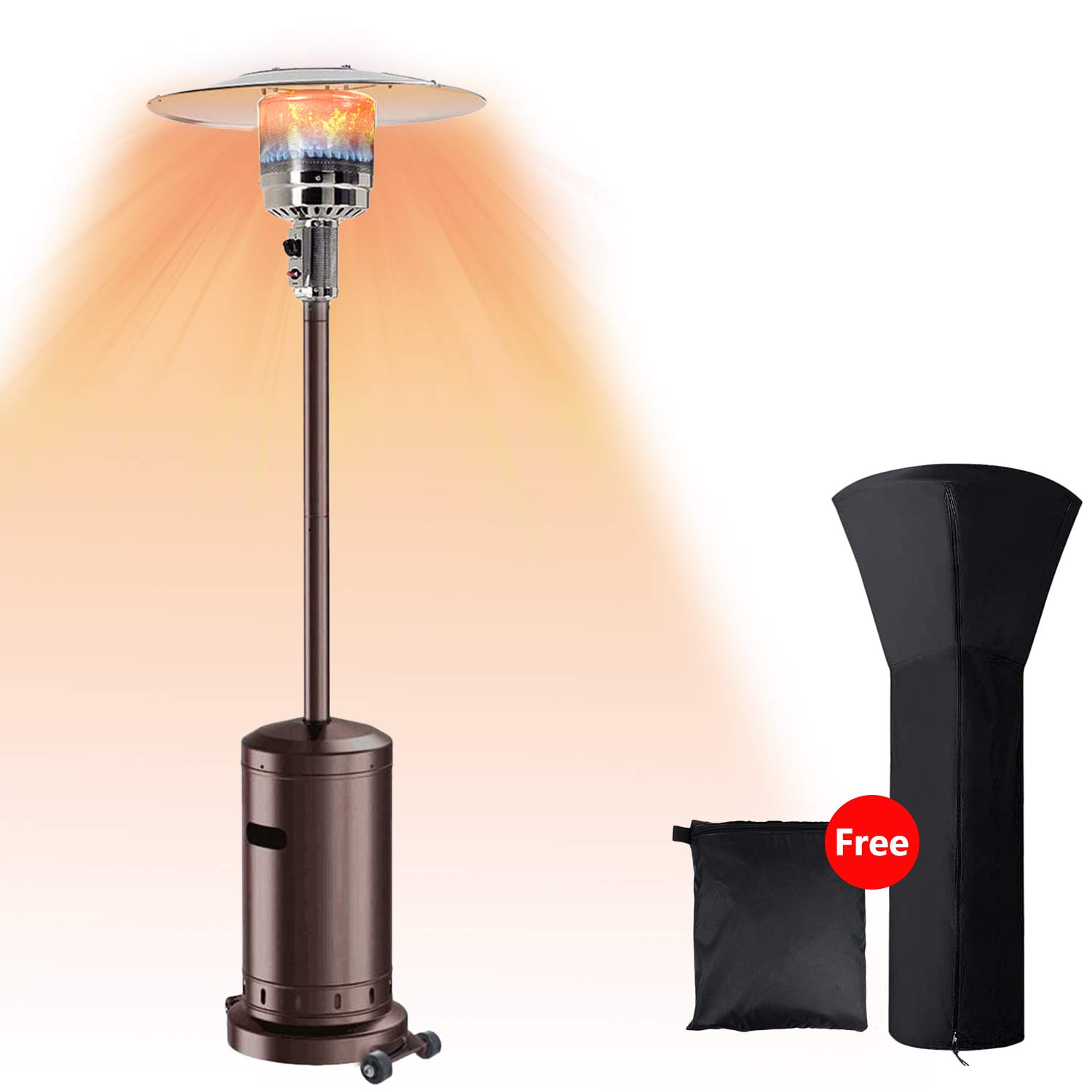 Kracie Racie Outdoor Heater Patio Heater Covers - Warmer Lamp 48000 Btu Garder & Outdoor Gas Heater