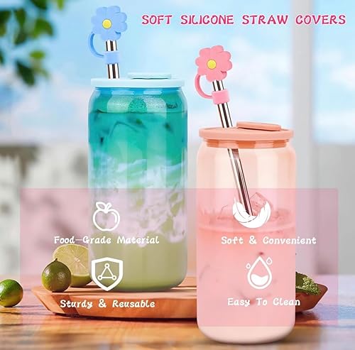 Miniatura 3 de 6 fundas Stanley para popotes de 30 y 40 onzas, bonitas fundas de silicona para Stanley, 0.394 in de silicona para copa Stanley