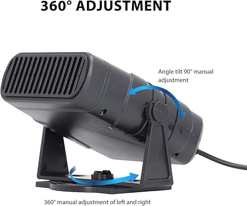 Miniatura 4 de TOPINCN Calentador de automóvil, 12 V, 50 W, panel solar, calentador de automóvil, portátil, descongelador, descongelador, descongelador, ventilador