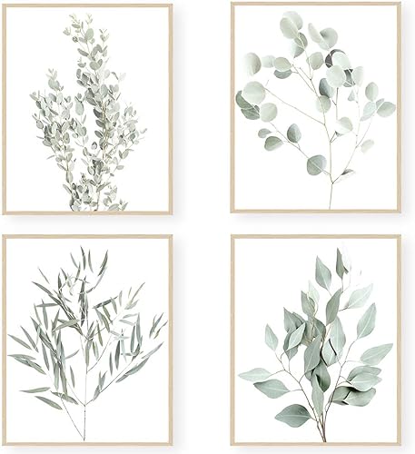 Impresiones botánicas para pared decoración de pared de plantas decoración de pared bohemia MGahyi impresiones de hojas de eucalipto imágenes