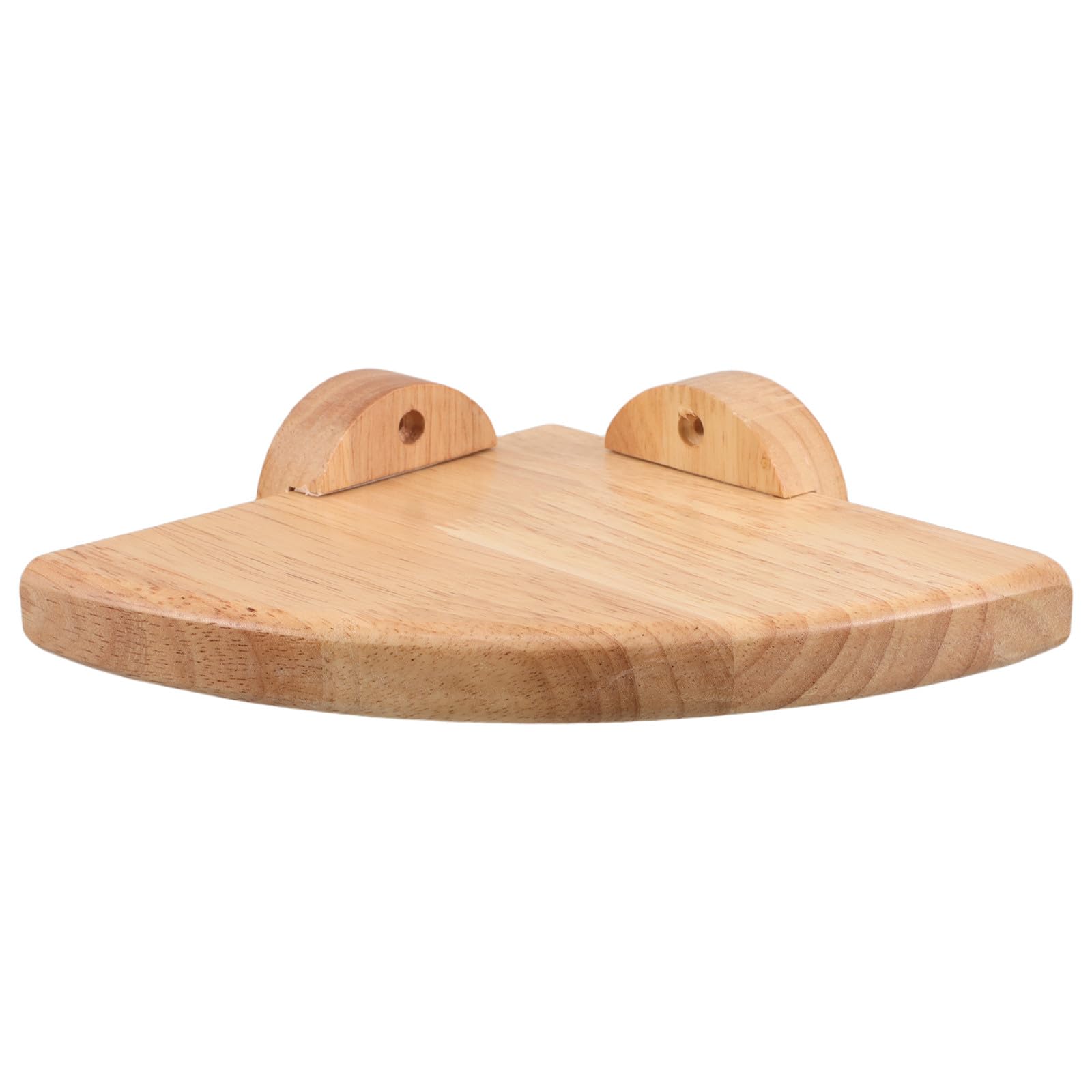 Estantería esquinera de madera beige: balda curva de pared para libros