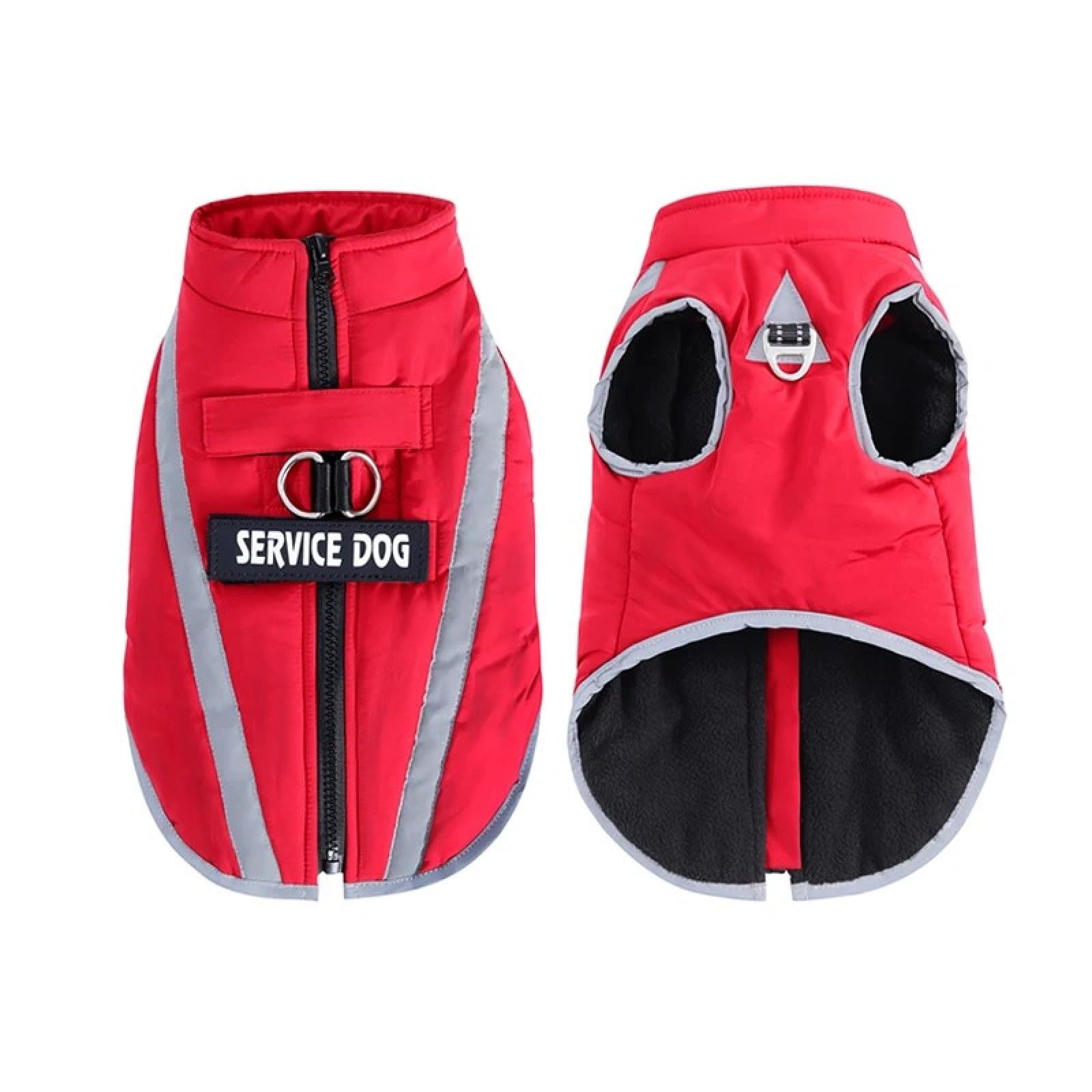 Veste polaire personnalisée pour chien imperméable rouge XL