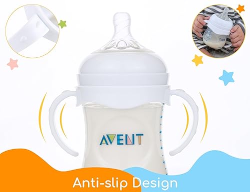 Miniatura 7 de Asas de biberón para biberones Philips Avent naturales, compatible con soporte para biberones Avent para bebé, 2 unidades