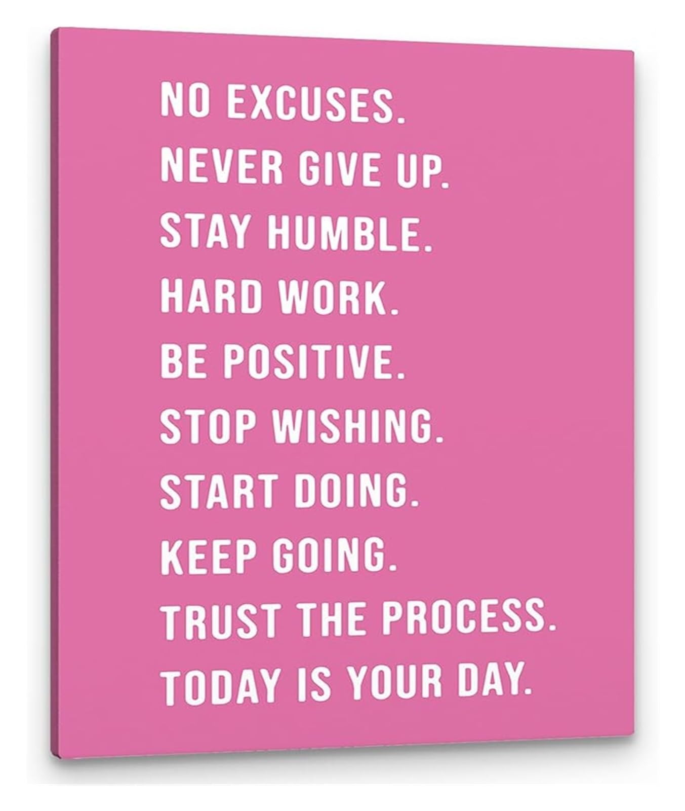 LLBOGRGGN Home Gym Decor No Excuses Never Give Up Inspirational Workout Wall-Art Motivational Print for Fitness Office(Framed,08x12inch(20x30cm))