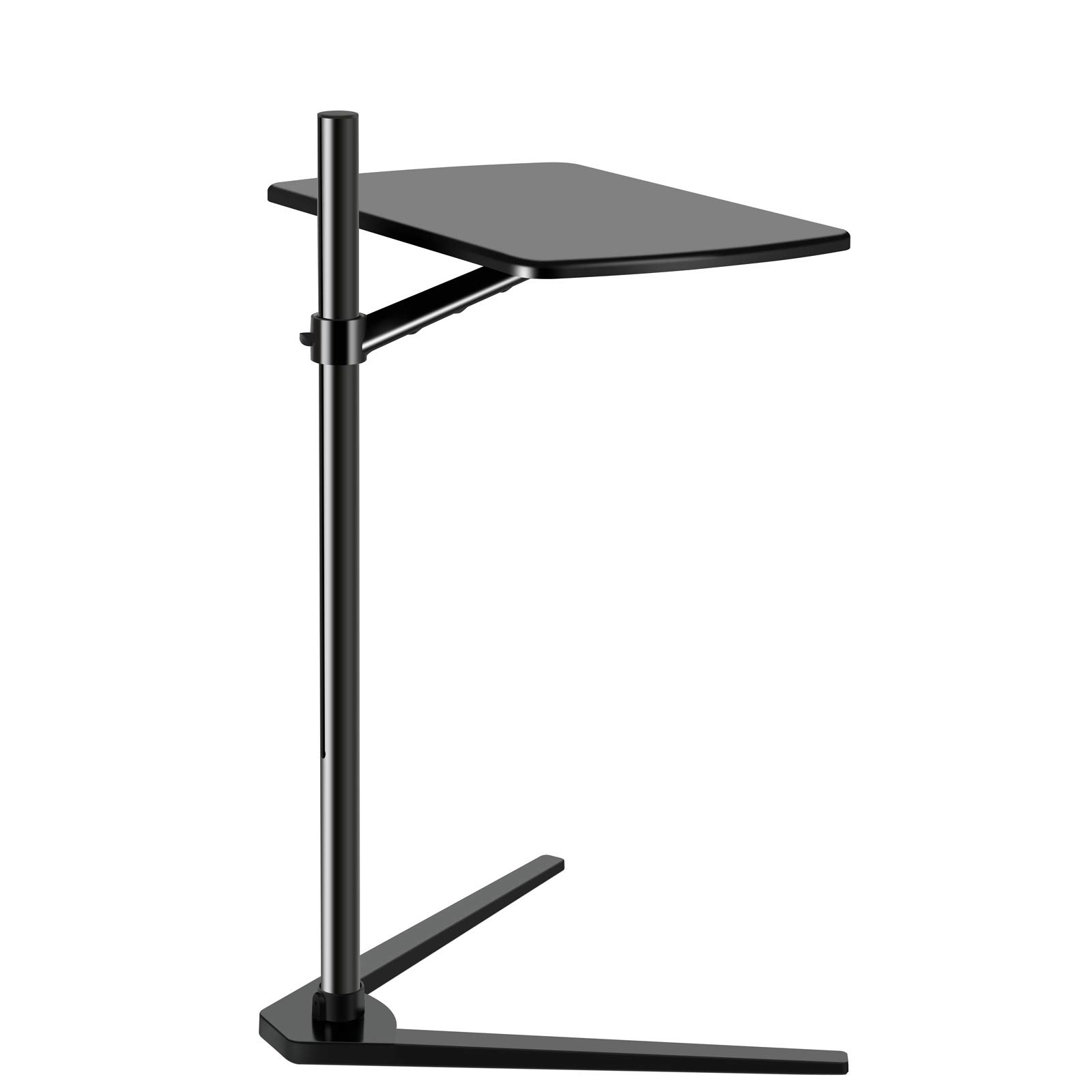 Overbed - Supporto da tavolo regolabile in altezza per letto o divano, scrivania per computer portatile (lavagna nera)