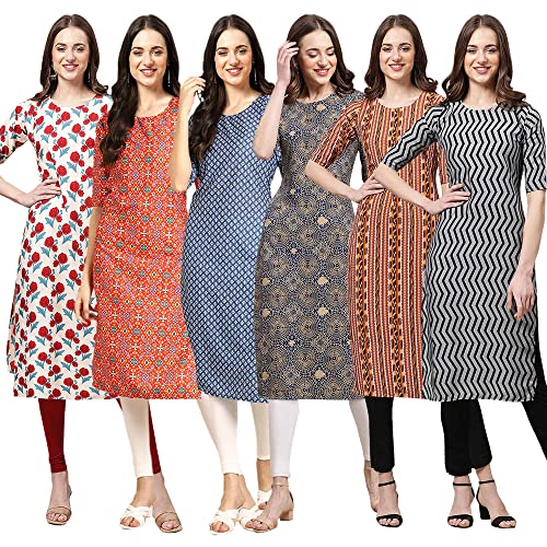 Image of Pinkmint Women's Crepe Floral Regular Kurta