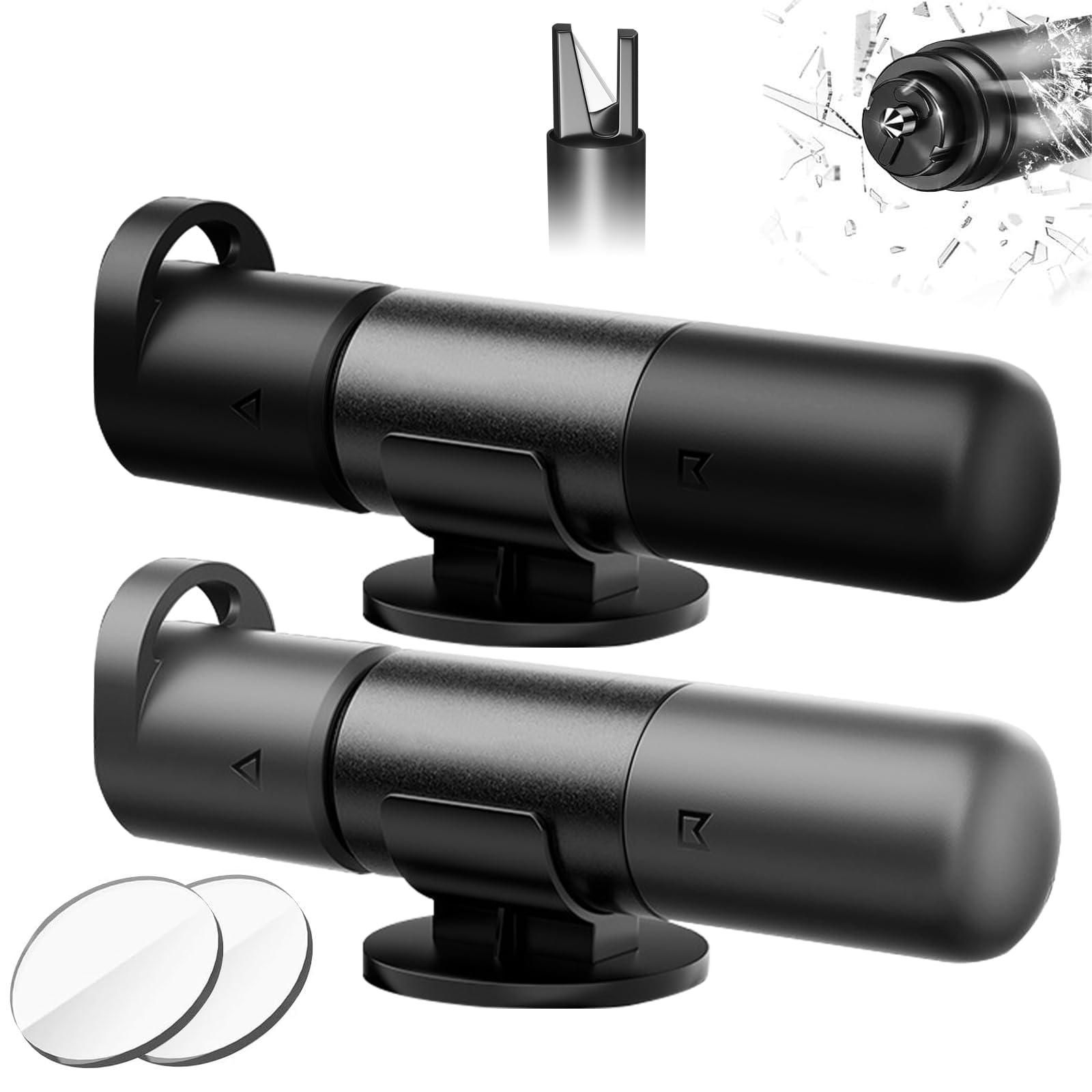 Marteau Brise Vitre Marteau De Secours 2-en-1 Souvik - Brise-vitre + Coupe- Ceinture - Lot De 2 Marteau Brise Vitre Voiture