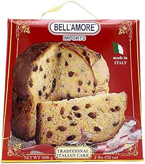 Traditional Italian Panettone Bread 2lbs | Imported from Italy | Italian Cake with Raisins and Dried Candied Orange Peels