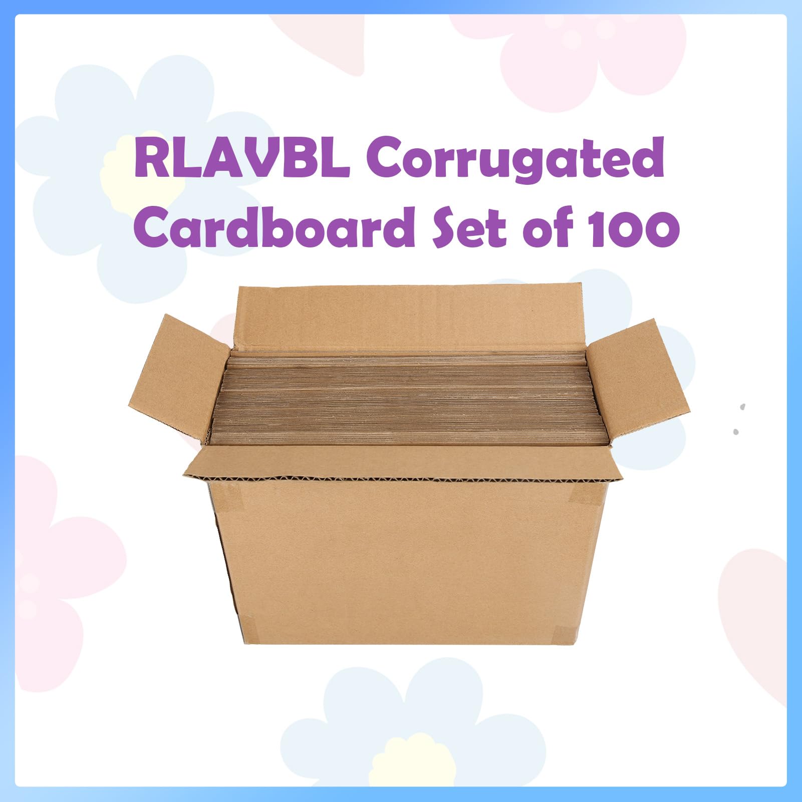 RLAVBL Confezione da 100 fogli di cartone ondulato, 20 x 25 cm, inserti piatti in cartone per spedizione, spedizione, imballaggio, artigianato fai da te