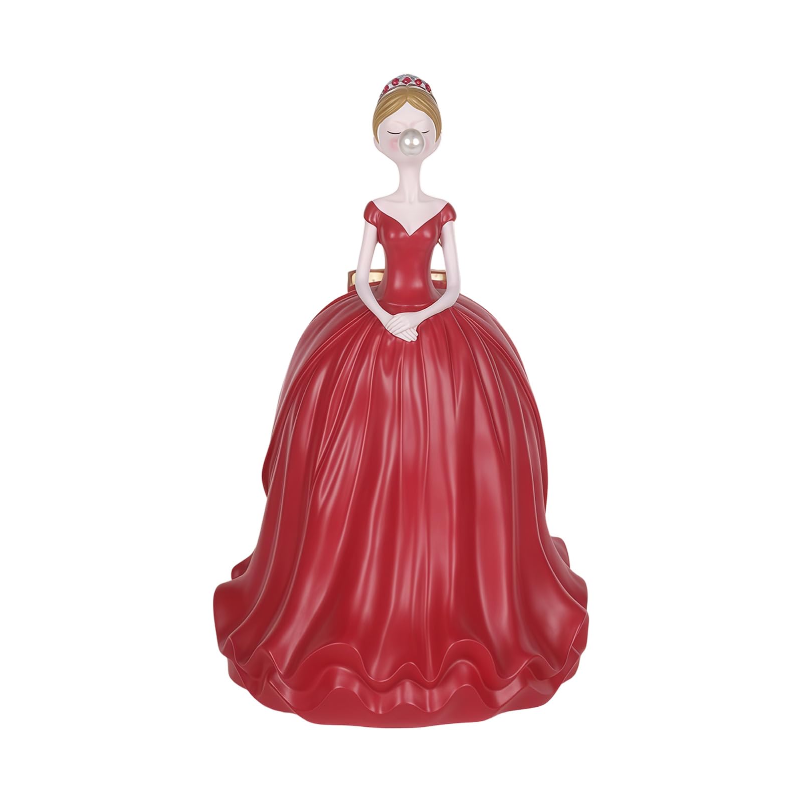 Nucelit Classical Home Decoration Resin Tissue Dispenser Shape Like Ball Gown Skirt Available in 6 Muted Tone Tissue Organizers Lavishness Home Decors Box