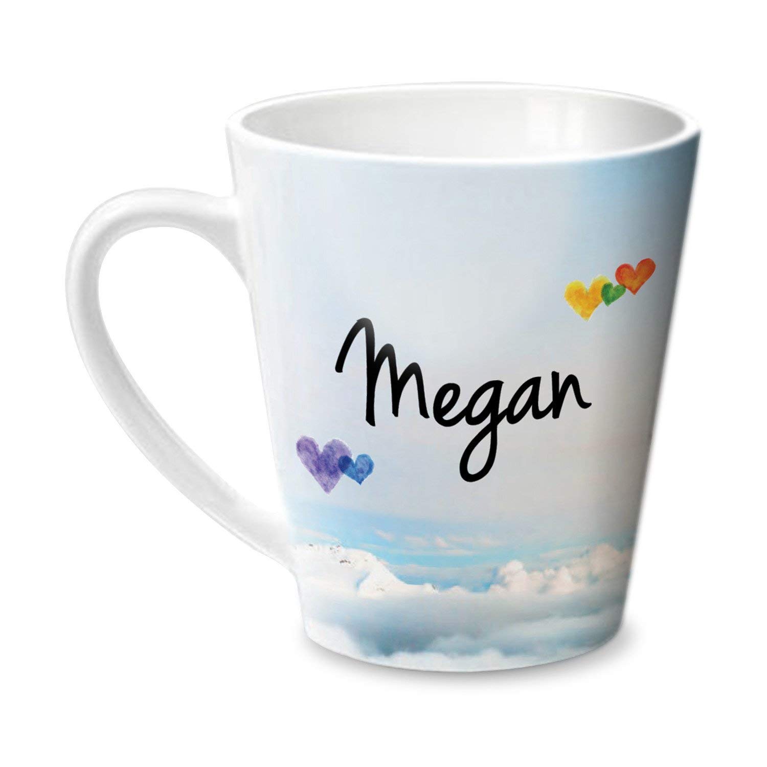 Hot Muggs® Simply Love You Megan Conical Personalised Name Ceramic, 315ml, 1 Unit