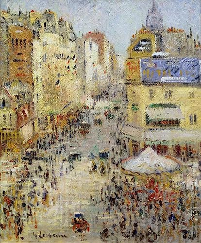 Peinture sur toile Paris Rue de Clignancourt pour chambre nordique