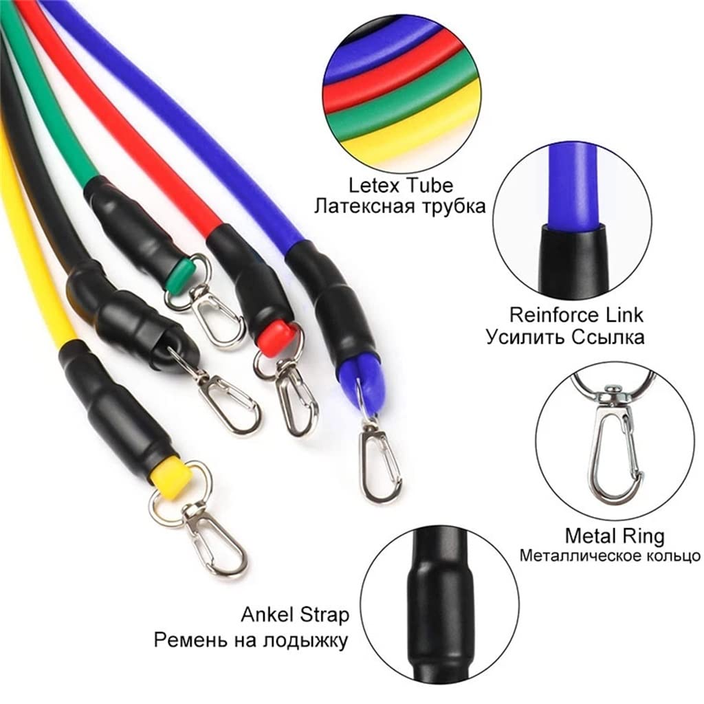 Widerstandsbänder-Set für Übungen, Latex, elastische Trainingsschläuche für Fitness, Yoga und Krafttraining