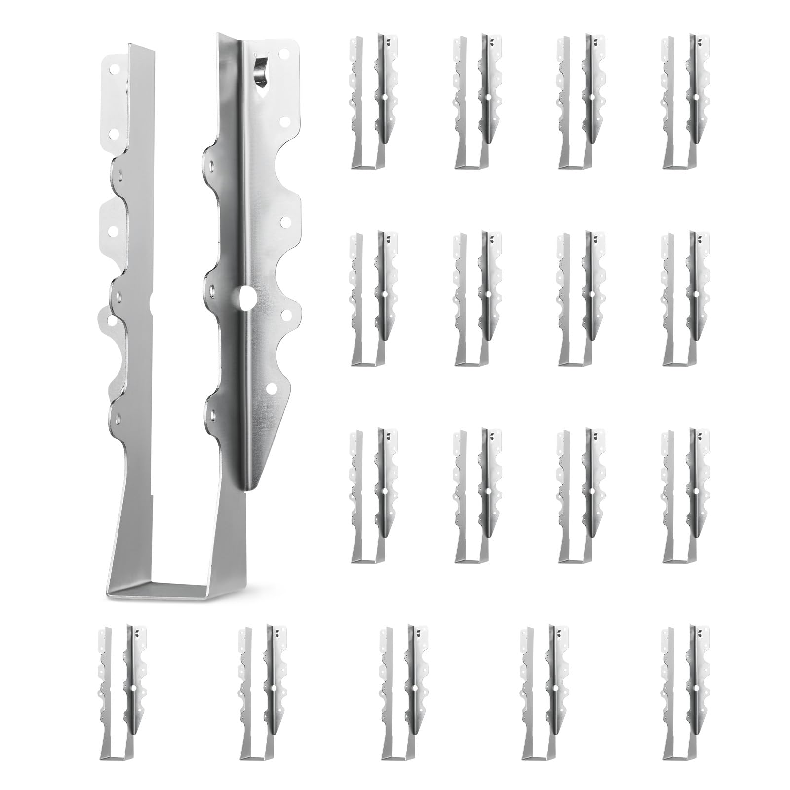 VEVOR 50 Pezzi di Ganci per Travi, Dimensioni Interne 40 x 38 x 199 mm, Gancio Soffitto Antiuragano con Rivestimento Antiruggine, Staffe di Fissaggio per Travi del Pavimento e del Soffitto