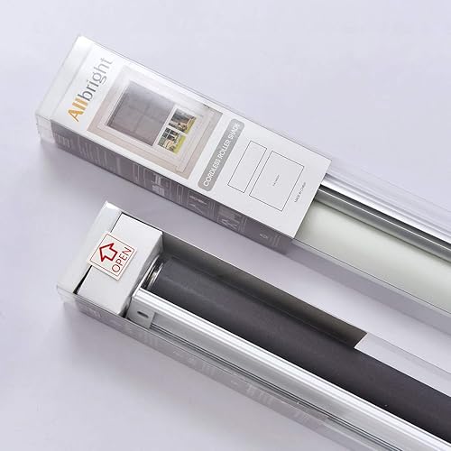 Miniatura 7 de ALLBRIGHT Persianas enrollables clásicas 100% opacas sin cordones para ventanas, sistema de resortes, con protección UV, aislamiento térmico,