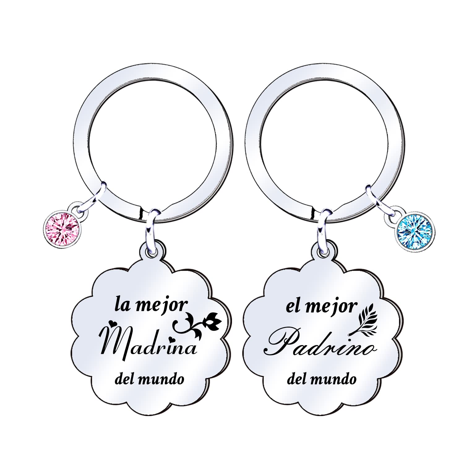 GULRK 2ps regalo padrinos bautizo llavero llavero padrino y madrina padrino regalo llavero del padrino madrina idea regalo día de Pascua bautismo mejor padrino madrina