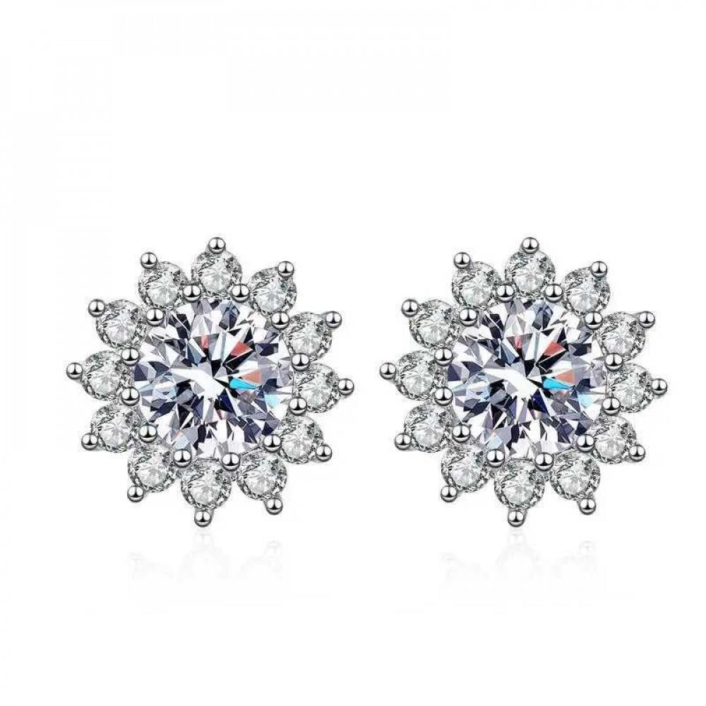 Solitaire Cluster Silver Plated Stud Earring For Women, Stud Earrings For Women Hypoallergenic, Fashion Earring Jewellery, Stud Earring With Butterfly Back Closure, Earrings Silver Studs(Silver) (B0CL6C1ZQJ) Amazon Price History, Amazon Price Tracker