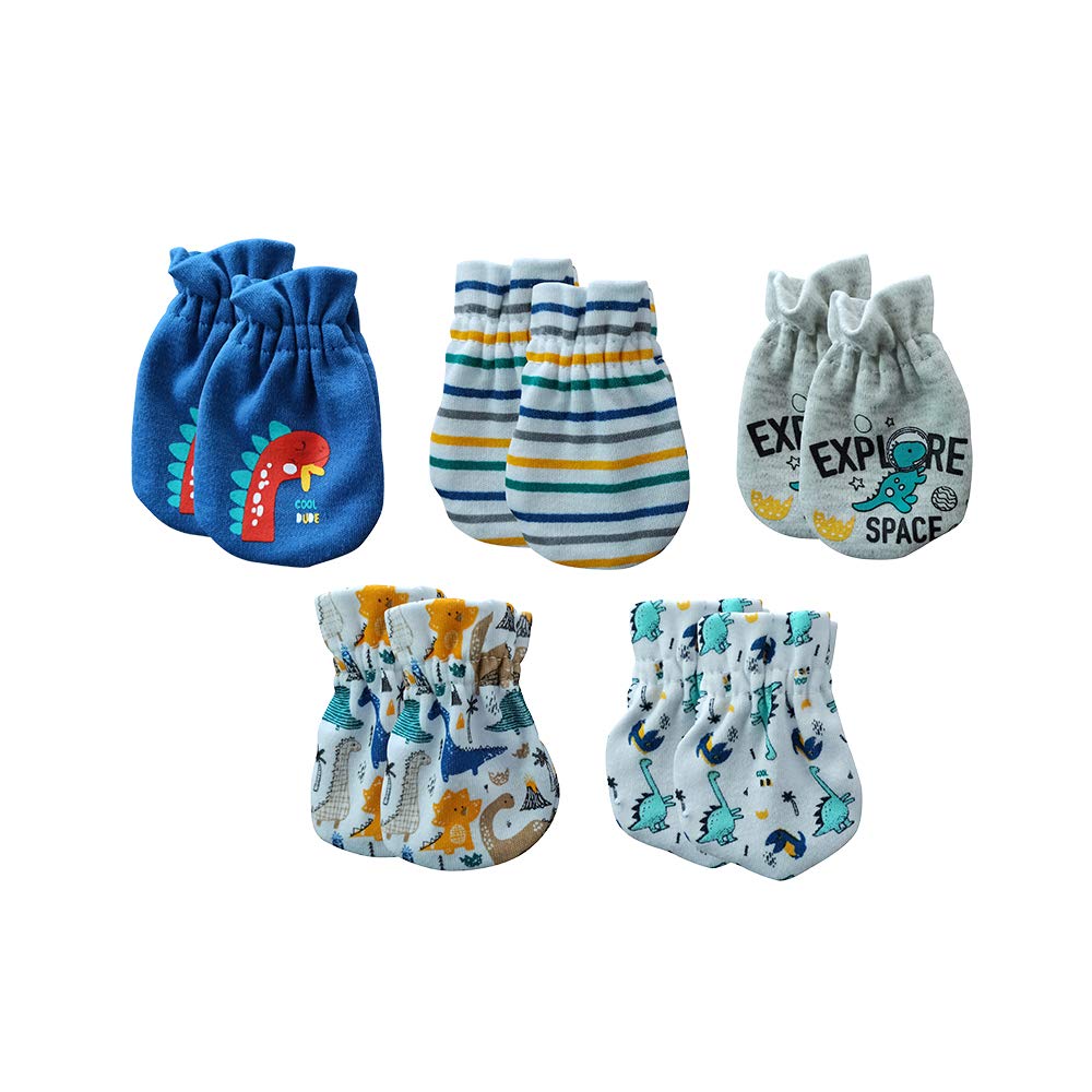 MAMIMAKA Ensemble de vêtements en coton pour nouveau-né, casquettes, mitaines et chaussettes en éponge, chaussettes épaisses et chaudes, gants pour 0 à 6 mois